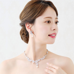 【ウェディングアクセサリーセット】 ウェディングアクセサリー ジルコニア ダイヤモンド風 ビジュー V