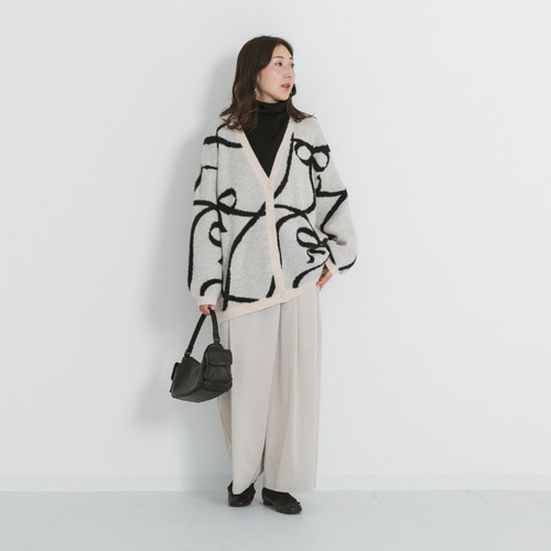 ルネ♡リボンデザイン カーディガン leune｜ルネ（レディース）のカーディガン/ボレロ（リボン）通販