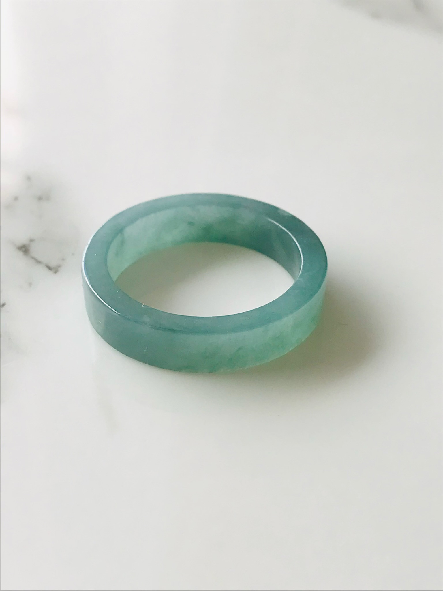 [R300-0113］ ジェイド　JADE ヒスイ　本翡翠　くりぬき　リング　天然石　一点物　グアテマラ産　19号