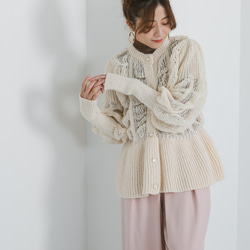 再販】華奢見えが叶う体型カバーカーデ ニットカーディガン ふんわり