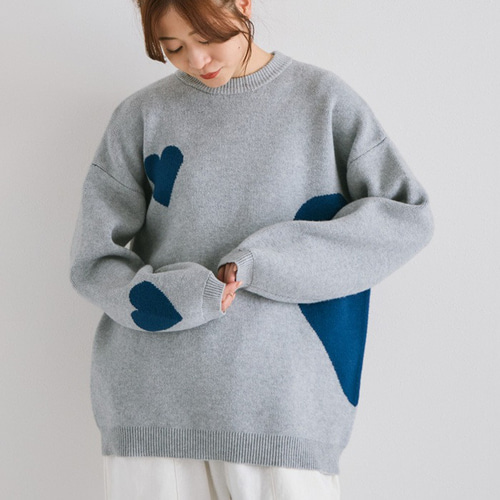 SALE】トレーナー感覚できるお洒落ニット もちっと柔らか触感 厚手