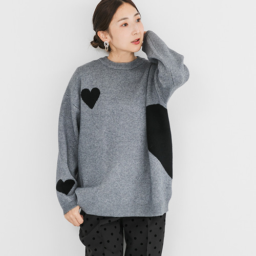 再販/新色 】トレーナー感覚できるお洒落ニット もちっと柔らか触感