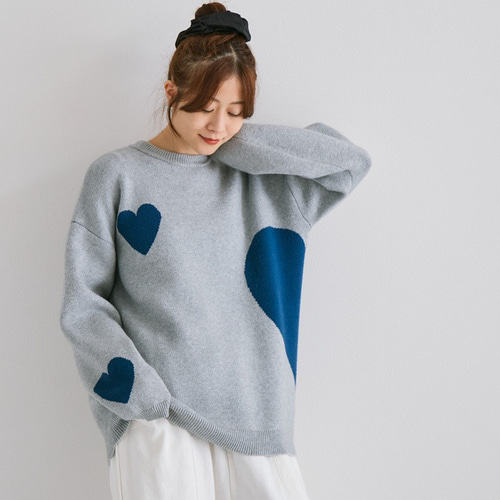 SALE】トレーナー感覚できるお洒落ニット もちっと柔らか触感 厚手