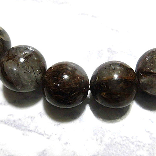 天然石 プラチナルチルクォーツブレスレット内周18.3cm240101802