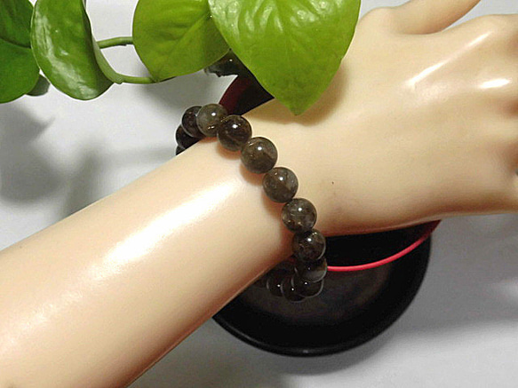 天然石 プラチナルチルクォーツブレスレット内周18.3cm240101802