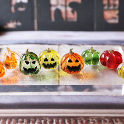 ハロウィン　ガラス細工　ミニチュア ガラスのハロウィン ミニチュアサイズの置き飾り② その他