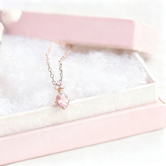 「ローズミスト」繊細で上品なモルガナイトの　ピンキージュエリーセット 4枚目の画像