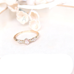 「ローズミスト」繊細で上品なモルガナイトの　ピンキージュエリーセット 2枚目の画像