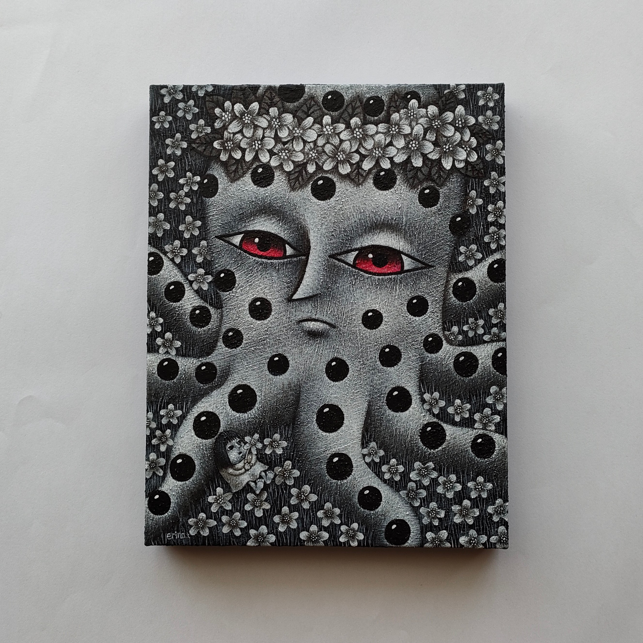 原画「花のじゅうたん」木製パネル F0号 16,500円