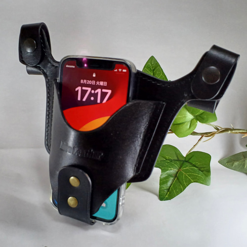 ベルトに着けるスマホホルスター【本革】【スマホケース】【スマホ