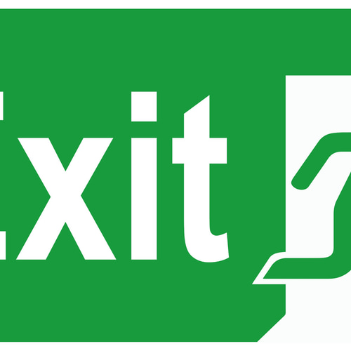 Amazon | 【Lサイズ 壁掛け】EXIT 非常口 出口 避難灯