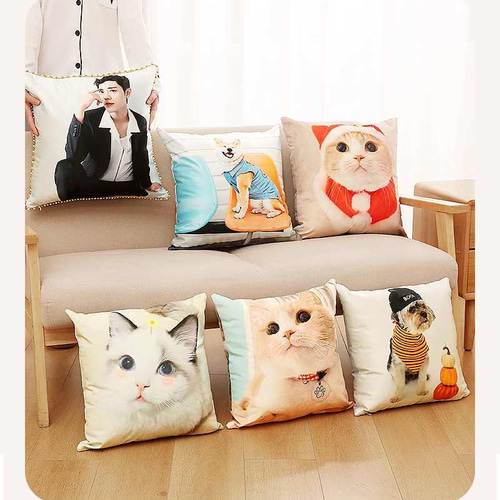日本全国送料無料商品 | 特集 | 写真・名入れ】オリジナル クッション 写真入り ペット 人形