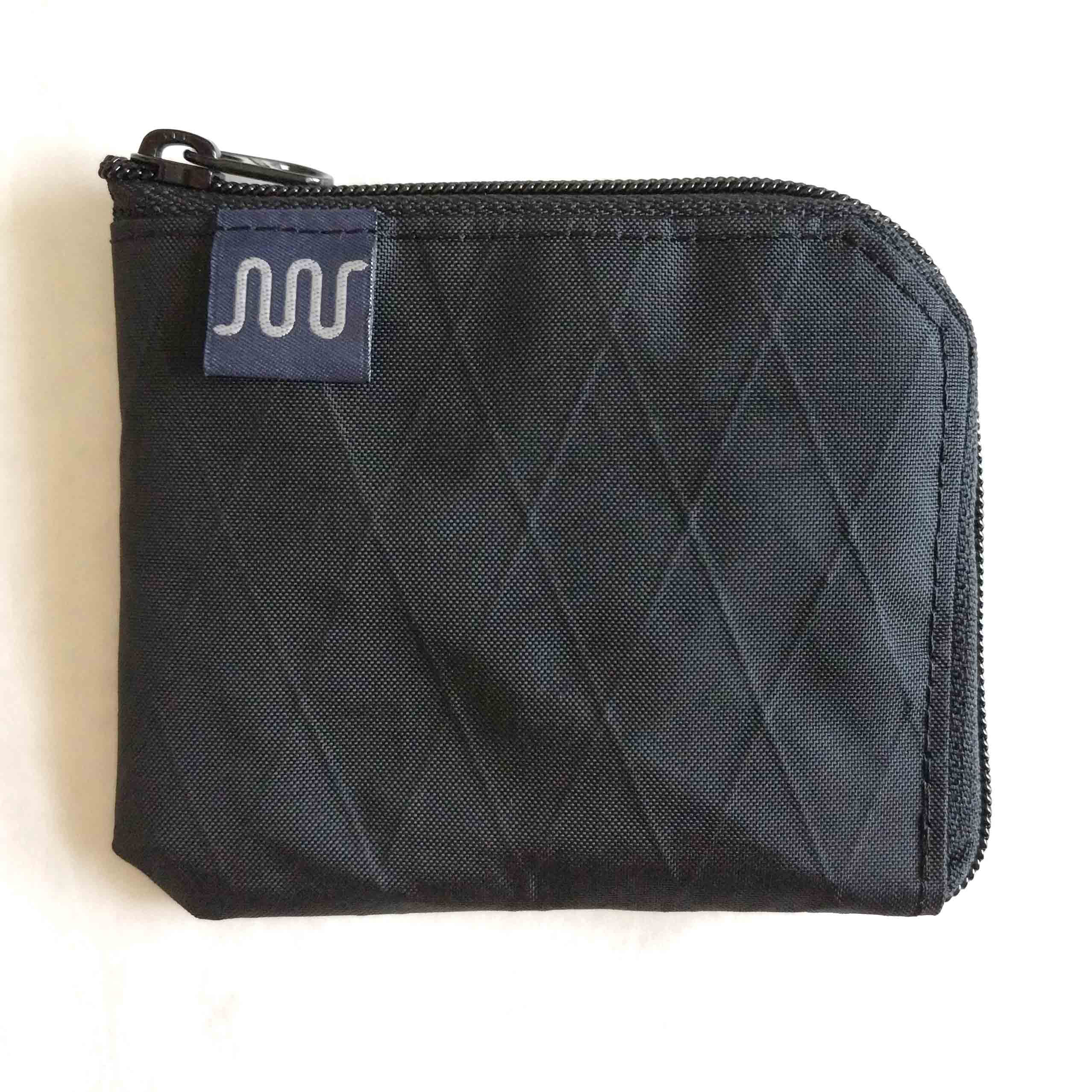 X-Pac L字ファスナーポーチワレット ブラック アウトドア軽量財布