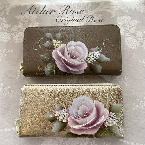 CREME クレム / L字長財布 ピンク×ゴールド 箱付き ♡10月6日は天赦日