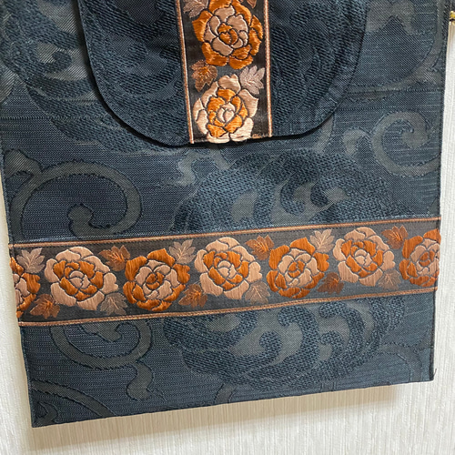 帯とインド刺繍リボンのリメイクバッグ ショルダーバッグ アトリエ
