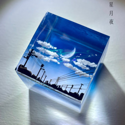 受注制作/M size】情景レジン-雨上がりの朝 プレゼント/桜/春