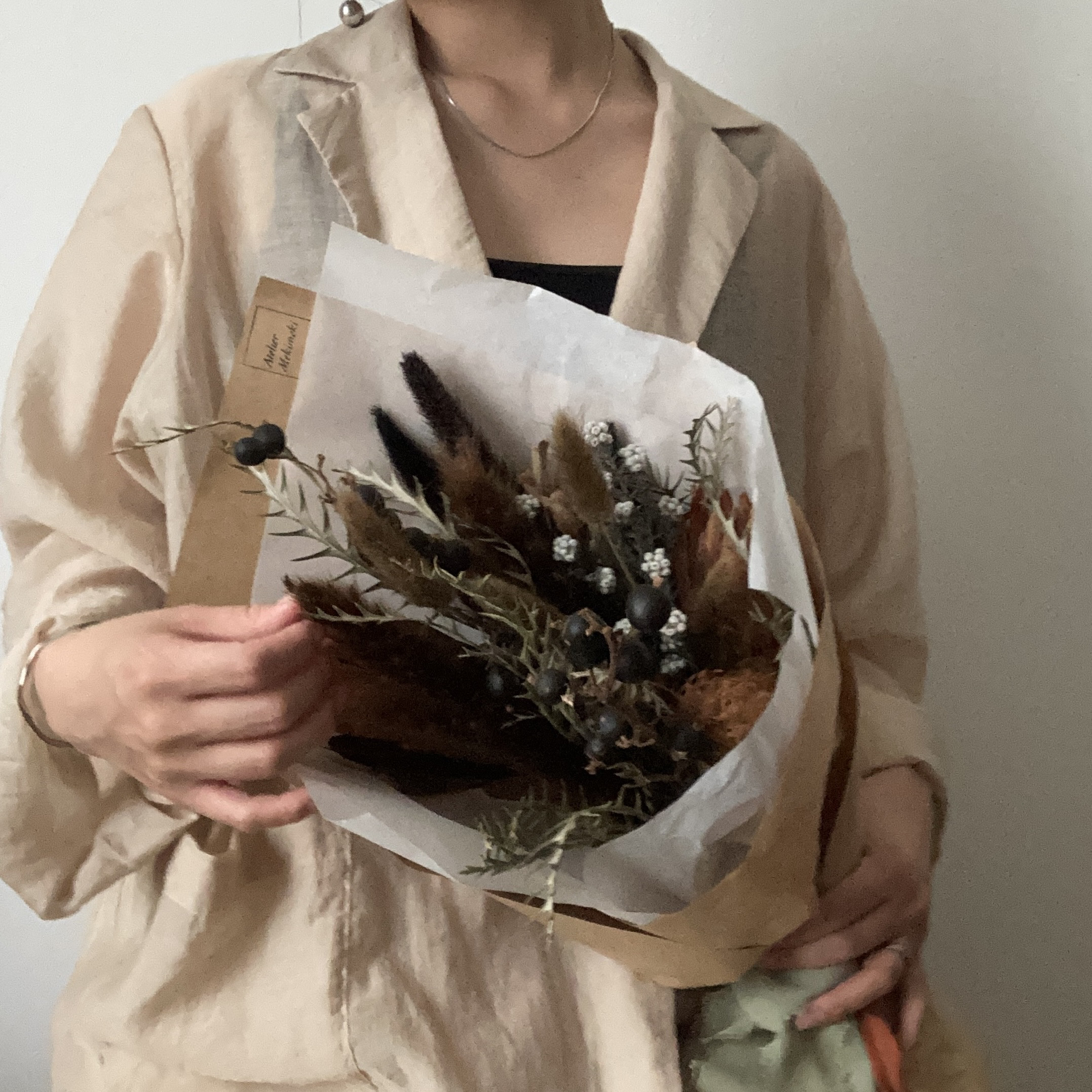 【受注制作】ドライフラワー　スワッグ　花束　ブーケ　ウエディング　ギフト　プレゼントにオススメ