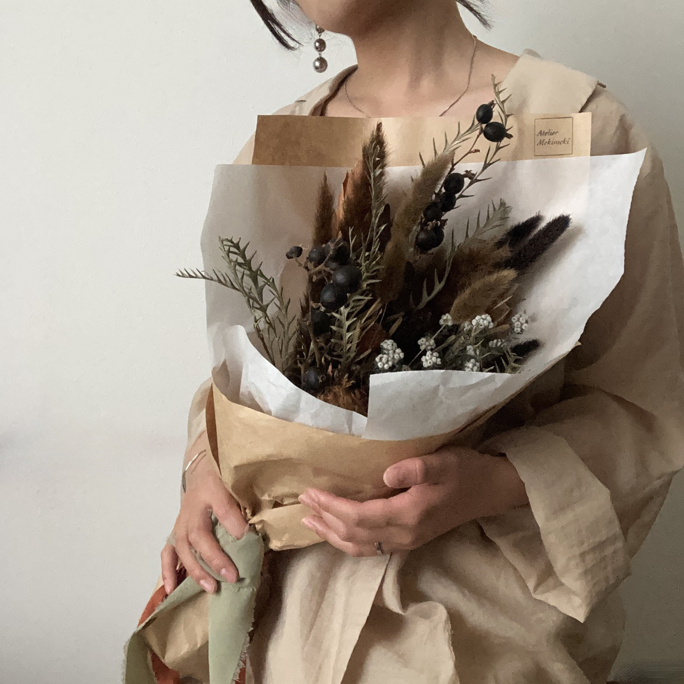 【受注制作】ドライフラワー　スワッグ　花束　ブーケ　ウエディング　ギフト　プレゼントにオススメ