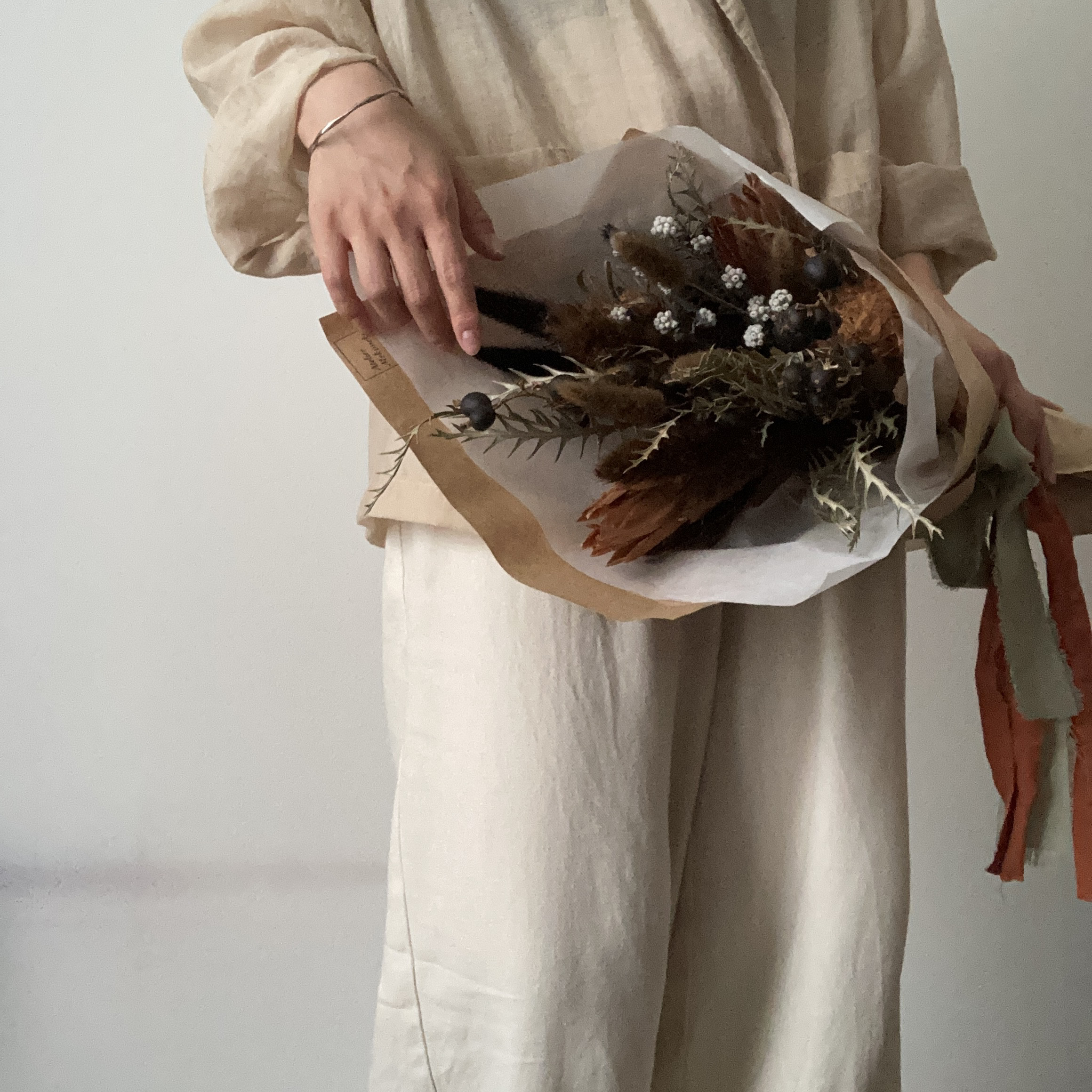 【受注制作】ドライフラワー　スワッグ　花束　ブーケ　ウエディング　ギフト　プレゼントにオススメ