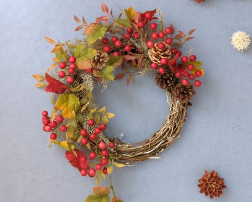 商品名【希】なな❤ キラキラグラデーションダリアお正月リース　造花リース 商品名【希】なな❤ キラキラグラデーションダリアお正月リース