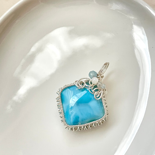 Earth's Beauty ラリマー ペンダントトップ(天然石 天然石ネックレス