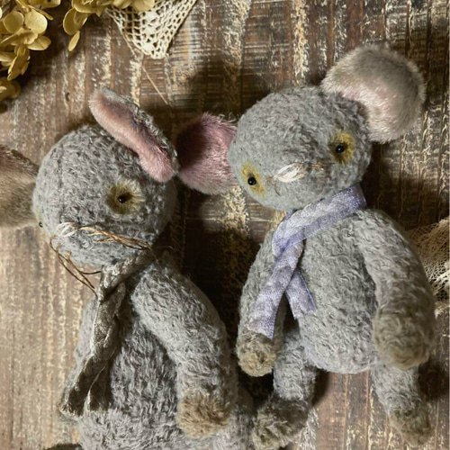 作家様　ハンドメイド　ぬいぐるみ　ねずみ　① 作家様 ハンドメイド ぬいぐるみ ねずみ ①