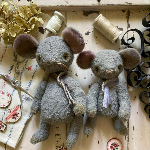 作家様　ハンドメイド　ぬいぐるみ　ねずみ　① 作家様 ハンドメイド ぬいぐるみ ねずみ ①