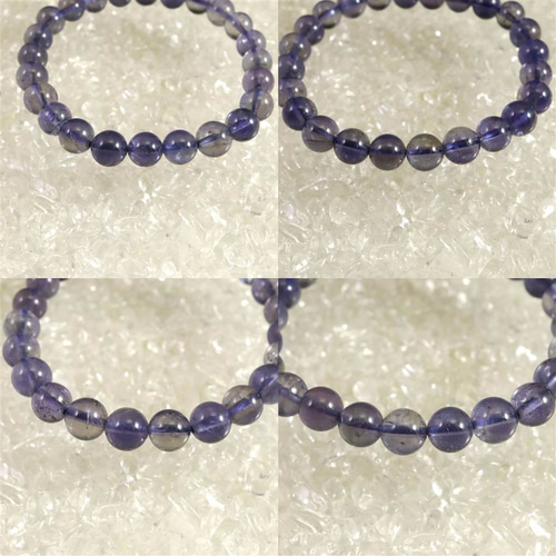 アイオライト きんせい石 (3A) 7.5mmブレスレット 13.9g #32065