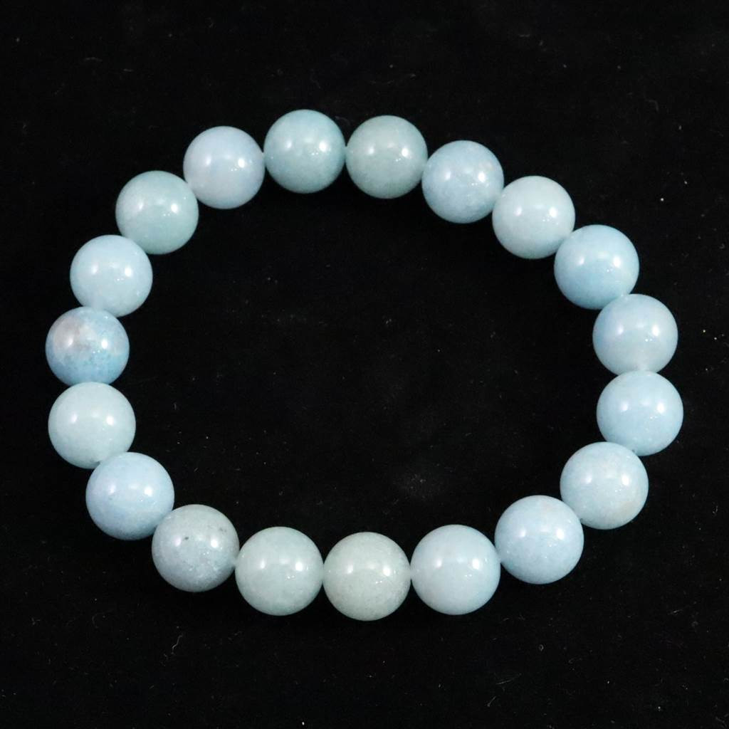 スコルザライト　トロレアイト　トロール石　10mmブレスレット 28.7g #48081