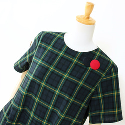 c_o_c_o_r_o タータンチェック「グリーンネイビー」チェック柄のリネン