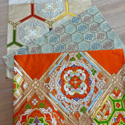 帯リメイクランチョンマット 〜華やか扇〜 ランチョンマット