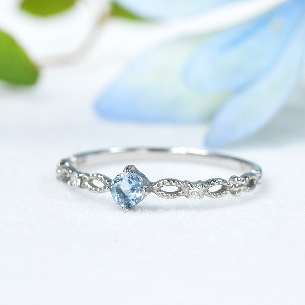 プラチナ900 サンタマリア アクアマリン リング CD068CIBS