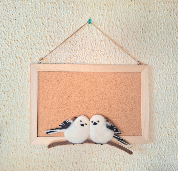 ♡羊毛フェルト シマエナガさんボード♡ 羊毛フェルト 324naka 通販