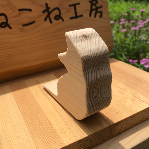 U☆ 猫　ドア　ストッパー　にゃんこ　大きい 木製 猫型 ドアストッパーにゃんこ その他インテリア雑貨 ねこね工房
