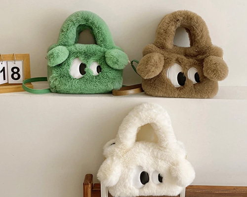 【未使用】CUTE　ぬいぐるみ生地　ふわふわバック 571c691ad302f3ff3ca38f407612fd