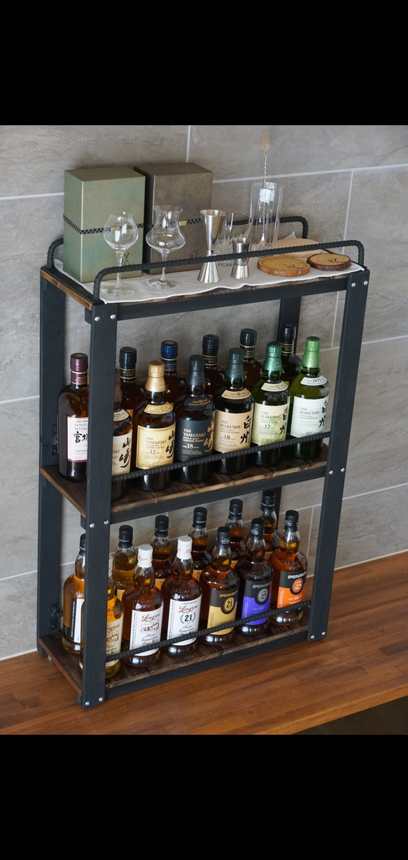 ウィスキーラック　男前インテリア　棚　インダストリアル　収納　お酒　オープンシェルフ　ウィスキー　ディスプレイラック 人気・おすすめ｜多用途・生活用品におすすめ キャンペーン中 即納 国内在庫管理・迅速発送・安心対応