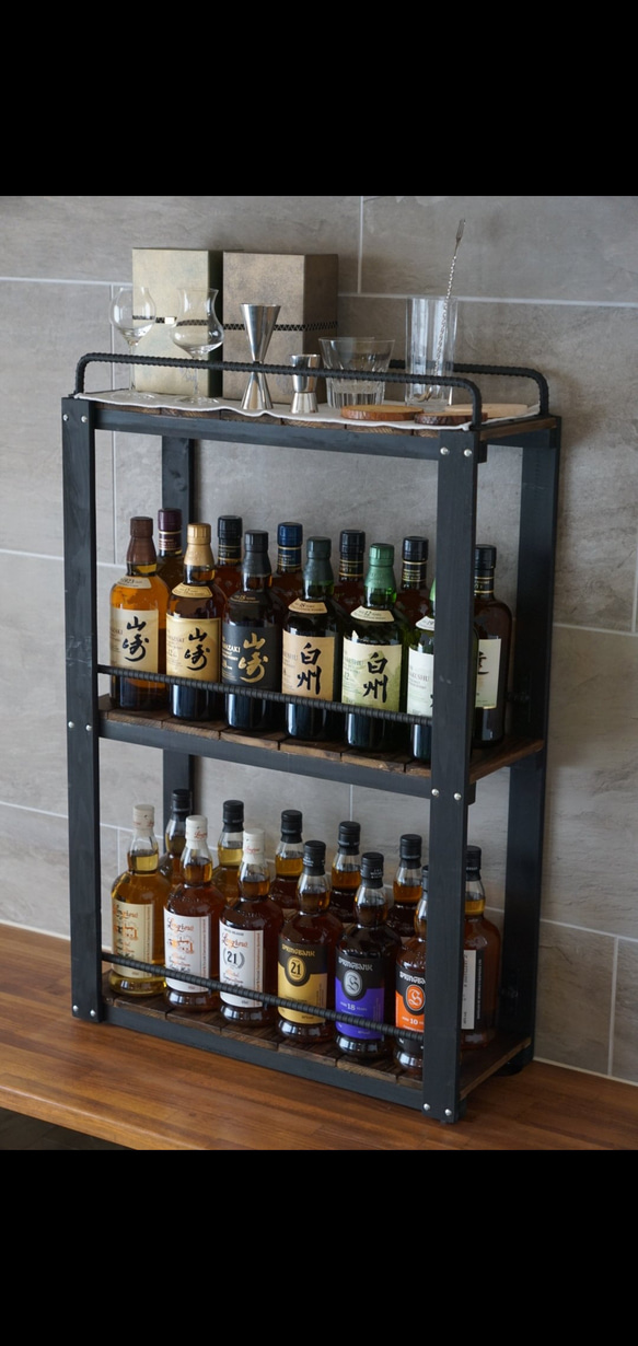 ウィスキーラック　男前インテリア　棚　インダストリアル　収納　お酒　オープンシェルフ　ウィスキー　ディスプレイラック 人気・おすすめ｜多用途・生活用品におすすめ キャンペーン中 即納 国内在庫管理・迅速発送・安心対応