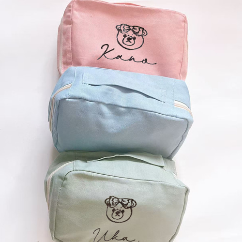 名入れ刺繍】オムツポーチ ポーチ 名入れ 出産祝い トラベルポーチ