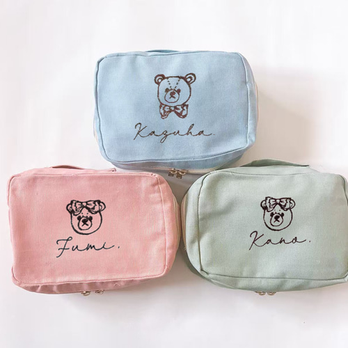 名入れ刺繍】オムツポーチ ポーチ 名入れ 出産祝い トラベルポーチ