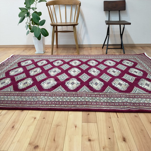 【美品】パキスタン製/絨毯/155x95 美品】パキスタン製/絨毯/155x95 美品】パキスタン製/絨毯