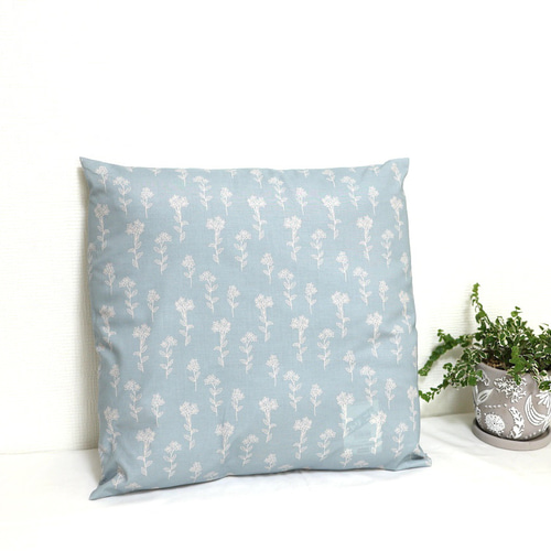 クッションカバー 45cm 北欧 くすみカラー ブルー 秋コレクション