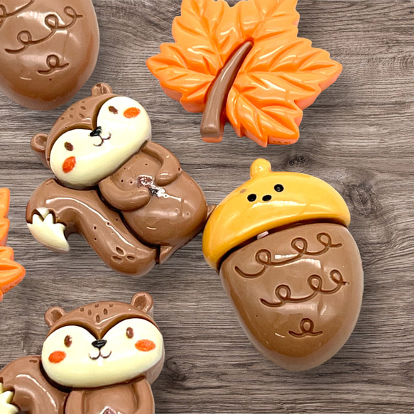 レジンヘアゴム♡ハロウィンかぼちゃともみじ猫ちゃん