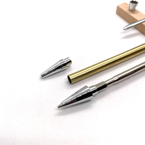 木製シャープペンシル 金具付き KATO202 木軸ペンパーツ（シャープペン）ゴールド ＜品番 202-MG