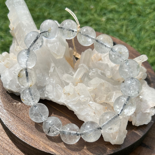 ハーキマーダイヤモンド✴︎ブレスレット12mm ブレスレット