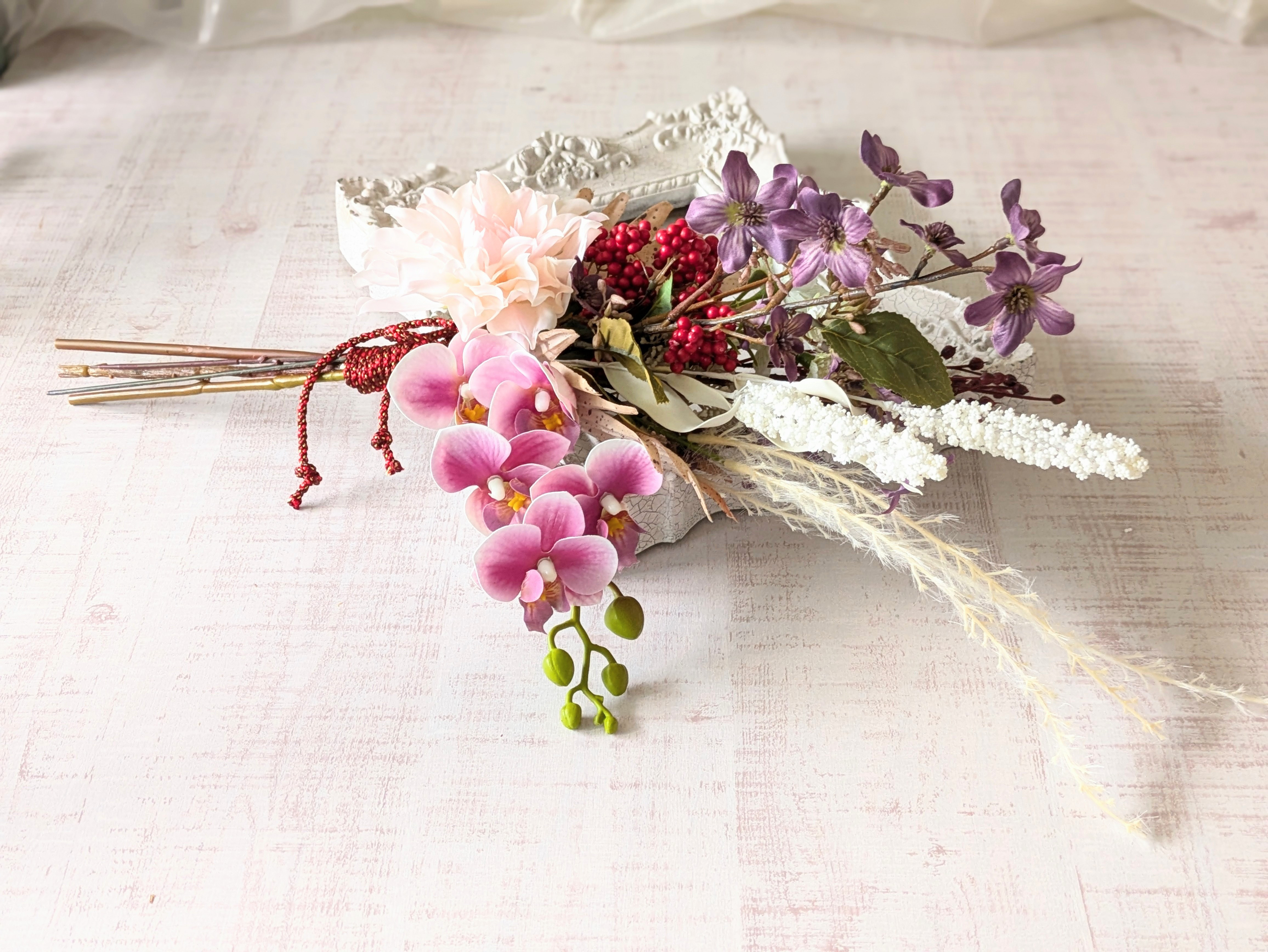 ヘッドピース付き　和装用ブーケ