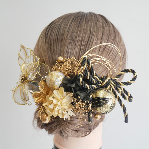 A007 アメリカンフラワー 髪飾り 成人式 卒業式 結婚式 前撮り 袴 打掛