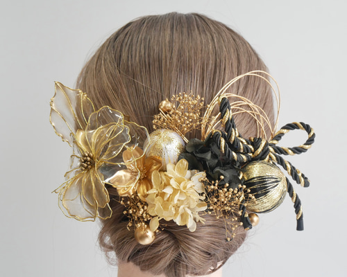 髪飾り 成人式 アメリカンフラワー 2点オーダー料金【pandamama】 髪飾り 成人式 アメリカンフラワー 2点オーダー料金【pandamama