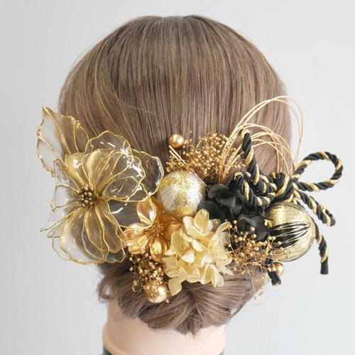 成人式 髪飾り 七五三 卒業式 アメリカンフラワー【K♡E mama 】 A007 アメリカンフラワー 髪飾り 成人式 卒業式 結婚式 前撮り 袴 打掛