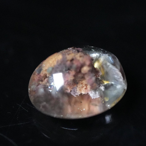 観賞石 高品質☆虹入りピンクの山々☆ガーデンクォーツ s1314 天然石 Funky