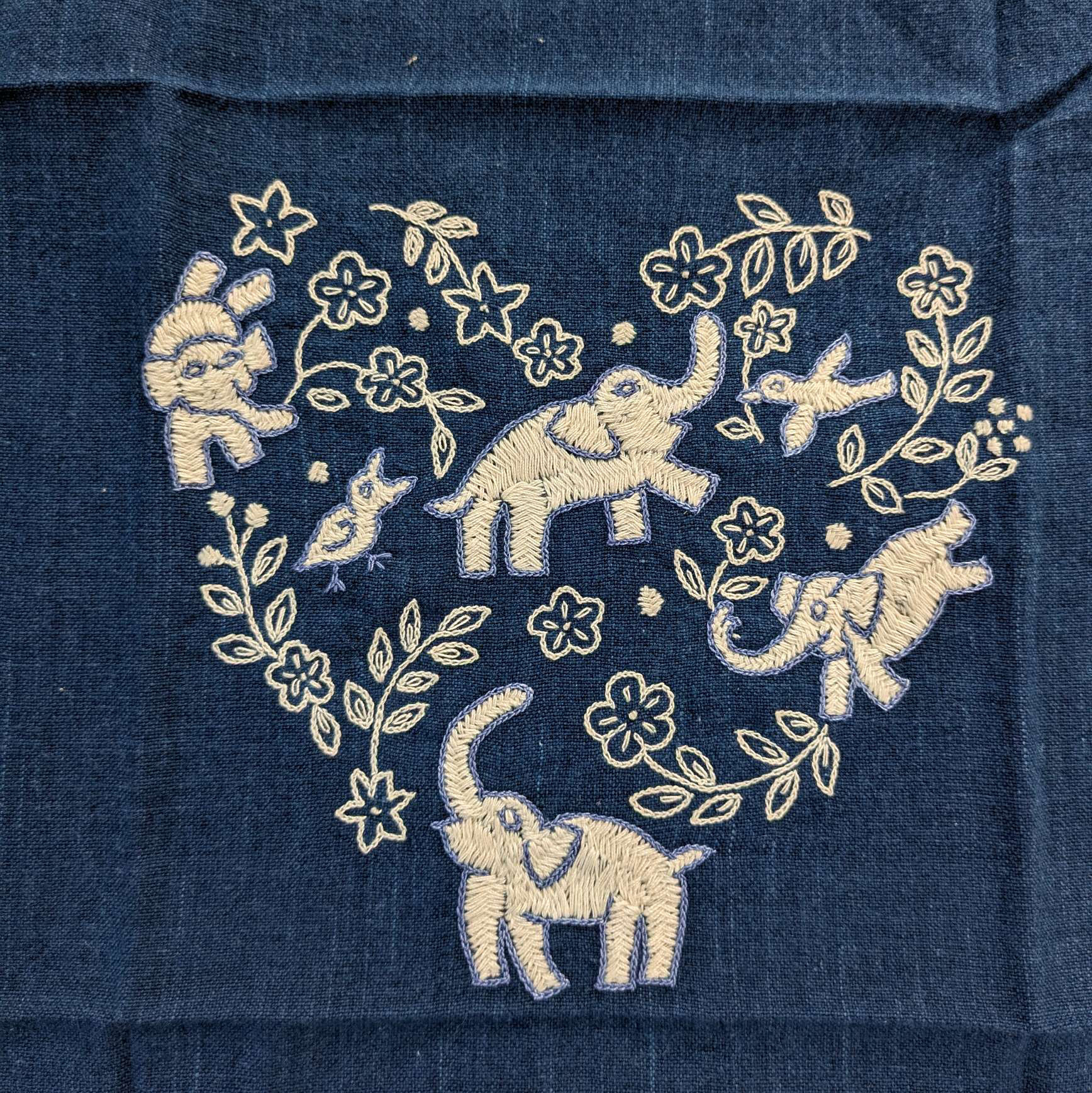 エスニック ワンピース 新品 手刺繍 ハンドメイド コットン衣類